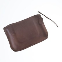 Vintage Frye Carriage Bag Large Leather Clutch Brown w Leather Pull Strap Rare - £185.83 GBP