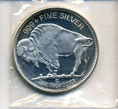 Indian Head / Buffalo 1 oz .999 Fine Silver Round (R3C3Loose#7Front) - £28.29 GBP