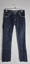 COOGI JEANS Low Waisted Bedazzled Dark Wash Denim Women&#39;s Size 11/12 - $510.12 MXN