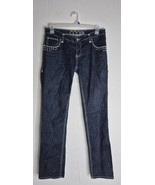 COOGI JEANS Low Waisted Bedazzled Dark Wash Denim Women&#39;s Size 11/12 - $510.12 MXN