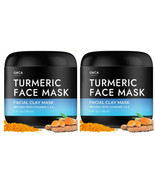 2 Turmeric Face Facial Clay Mask Vitamin C Kakadu Plum Green Tea Orca Be... - £13.01 GBP