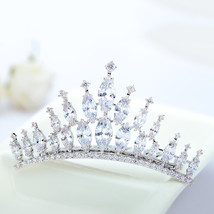 Wholesale  Woman Hair Accessories Bling Marquise Cut CZ Crystal Crown Combs Tiar - £15.71 GBP