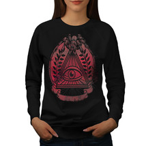 Wellcoda Triangle Spider Animal Womens Sweatshirt, Eye Casual Pullover Jumper - £23.18 GBP+