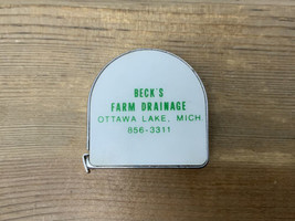 Vtg Lufkin 4FT Clad Measuring Tape Becks Farm Drainage Advertising Michi... - $380.78 MXN