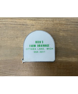 Vtg Lufkin 4FT Clad Measuring Tape Becks Farm Drainage Advertising Michi... - €17,03 EUR