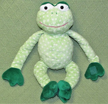 Commonwealth Hanging Frog 13" Green Polka Dot Stuffed Animal Sticky Hands Feet - $15.75