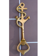 Vintage Solid Brass Metal Nautical Roped Ship Anchor Beer Bottle Cap Han... - $16.99