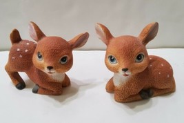 Vintage Pair Homco Baby Deer Fawns Playful Ceramic Figurines  #1473   - £11.91 GBP