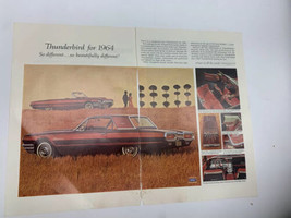 Two-Page Ford Thunderbird 1964 Stampa Arte Auto Campagna Pubblicitaria - £25.25 GBP