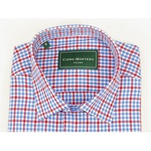 Men 100% Cotton Sport Shirt CIERO MONTERO Turkey Dress/Casual #9065-01 Blue/red image 6