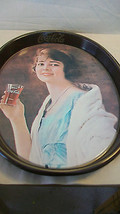 Vintage 1970&#39;s COCA-COLA Metal Oval Serving Tray - $42.75