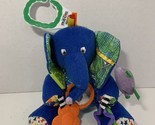 Eric Carle plush blue elephant baby hanging ring toy mirror 2012 Kids Pr... - $6.92