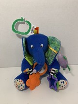 Eric Carle plush blue elephant baby hanging ring toy mirror 2012 Kids Preferred - $6.92