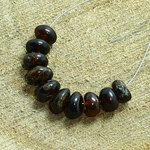 Hessonite Smooth Rondelle Beads Briolette Natural Loose Gemstone Making Jewelry - £5.56 GBP