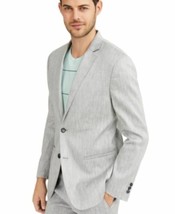 Alfani Men&#39;s Classic-Fit Stretch Linen Blend Solid Sport Coat Grey-Sizes... - $39.97