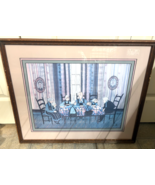 P Buckley Moss 1987 Amish Family at Table 25 1/2&quot; x 21&quot; Framed &amp; Matted ... - $99.00
