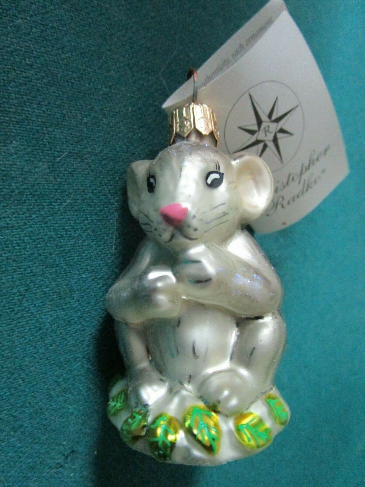 Christopher Radko Ornaments, Whiskers, New Original tag, 3&quot; NO Compatibl... - $29.39