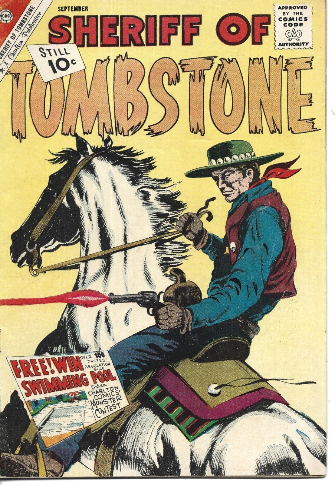 Charlton Sheriff of Tombstone Comic- No. 17-September 1961-Very Good - £17.66 GBP