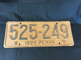 Old Vtg Collectible 1926 Penna Pennsylvania State License Plate 525-249 - £31.65 GBP