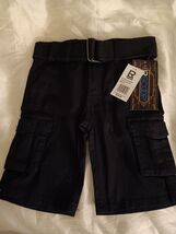 LR Scoop - Boys Black Shorts Front/Side &amp; Back Pockets with Belt - Boys ... - $8.99