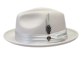 Bruno Capelo Hat Australian Wool Crushable Fedora Giovani UN133 Silver Gray - £52.96 GBP
