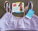 Two (2) Hanes Girls&#39; Adjustable Straps with Modesty Lining MEDIUM 8/10 N... - $11.30