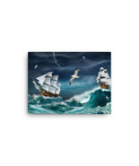 Canvas sea, sailboat, sail ship, storm - £34.72 GBP