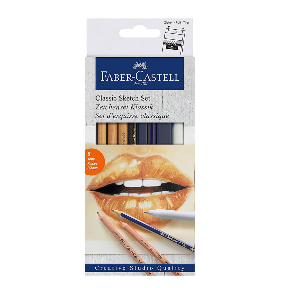 Faber-Castell Classic Sketch Pencil Set Assorted (6pk) - £29.66 GBP