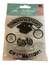 Jolees Boutique Dimensional Stickers Hats Off Graduation Congratulations Grad - $2.99