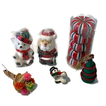 Christmas Decoration Junk Drawer Lot Candle Ornament Snowman Santa Bear Tree - £5.50 GBP