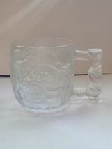 1993 McDonalds Flintstones Glass Mug Clear Frosted Rocky Road RocDonalds... - $9.59