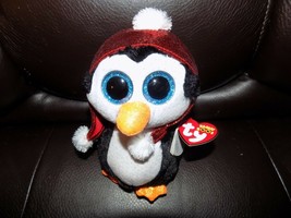2019 Christmas TY Beanie Boos 6&quot; GALE the Holiday Penguin Plush Animal Toy NEW - £10.38 GBP