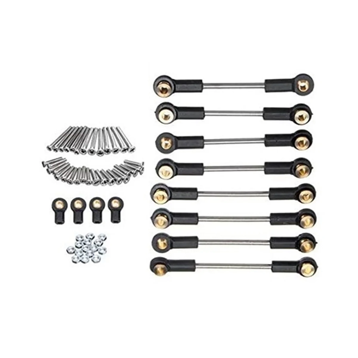 Metal Chassis Suspension Link Tie Rod Set for WPL C14 C24 C24-1 1/16 RC Car - £14.21 GBP