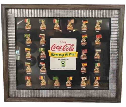 Primary image for Coca-Cola FIFA 1994 World Cup Pin Set 24 USA Gold Edition Coke Collectibles