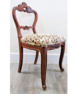 Antique Victorian Carved Walnut Balloon Back Occasional Side Chair - $5,396.43 MXN