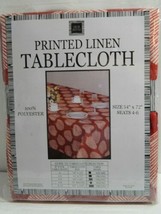 Live Ur Lifestyle Fabric Tablecloth Red Solid 54 x 72 Oblong Palm Leaf - £12.01 GBP