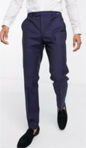 Ted Baker Navy Slim Fit Maurtro Pashion Dinner Trouser Pants Size 30R - £47.40 GBP