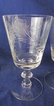 SENECA Crystal Clear Feather pattern water goblet set of (2) Excellent Condition - £13.61 GBP