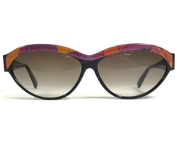 Vintage Emilio Pucci Sunglasses 91030 PU/49 Black Round Frames with Brown Lenses - £148.96 GBP