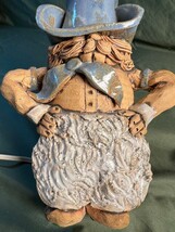 Old Vintage Art Pottery Figural Lamp Cowboy Man Western Northwood 1981 S... - $74.75