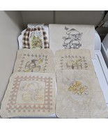 VTG Mushroom Lot Of 6 Random Dishtowels Washcloths Well Used / Worn See ... - $32.27 CAD