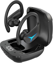 Wireless Bluetooth 5.1 Headphones in Ear IPX5 Waterproof Sport Earphone W Hooks - £36.75 GBP