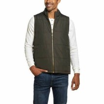 Weatherproof Vintage Mens Lined Puffer Zip-Front Vest Rosin Olive Modern... - $29.69