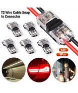5PCS 12V T2 Wire Cable Snap In Connector Terminal Connections Joiner Aut... - $12.85 CAD
