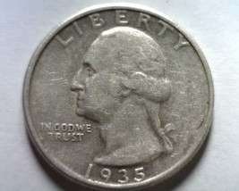 1935 Washington Quarter Extra Fine+ Xf+ Extremely Fine+ Ef+ Nice Original Coin - $11.50
