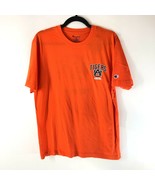 NCAA Auburn University Tigers Mens T Shirt Crew Neck Short Sleeve Orange... - £7.61 GBP