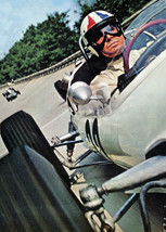 James Garner drives Formula One racing car around track Grand Prix 5x7 p... - $5.75