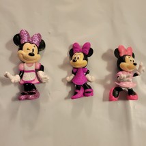 Disney Junior Minnie Mouse Mini Figures Lot of 3 Sizes 2&quot; to 3&quot; Tall - £8.76 GBP