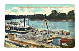 Postcard Newport AR White River Pearling Industry 4000 Tons Shells Postm... - £7.54 GBP