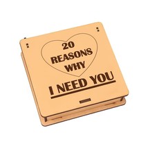 20 Reasons Why I Need You Message Box Gift For Anniversary Birthday And Loveable - £23.67 GBP